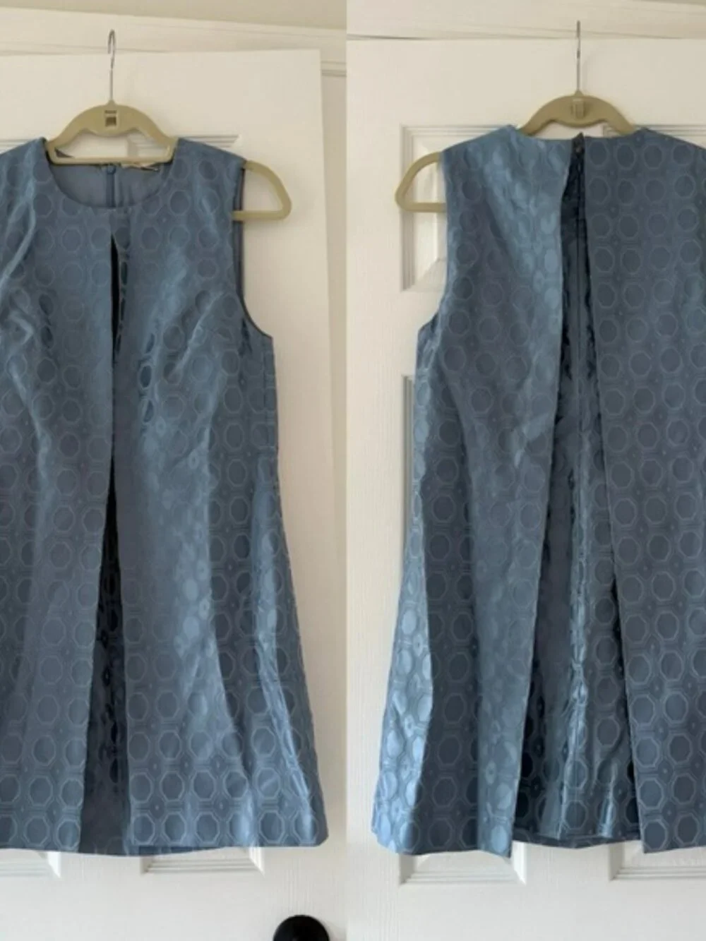 ALEXIS Asha Layered Cutout Jacquard Cotton Blend Mini Dress Blue NEW with tag - Picture 3 of 8